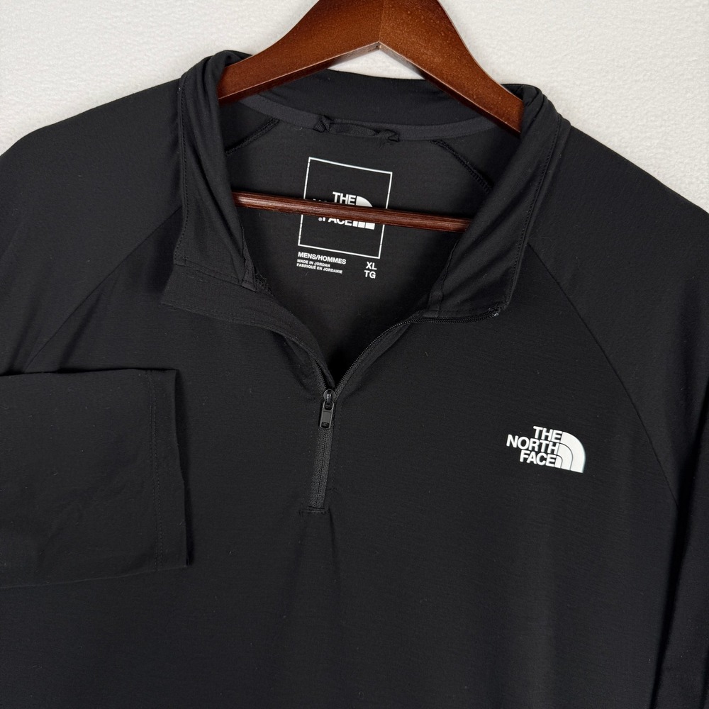 The North Face Wander 1/4 Zip Pullover Mens XL Black Thumbhole NF0A5371 Gorpcore